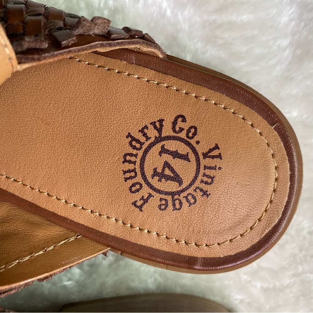 Vintage Foundry Co. Brown Ezra Leather Sandals 8 - Picture 3 of 7